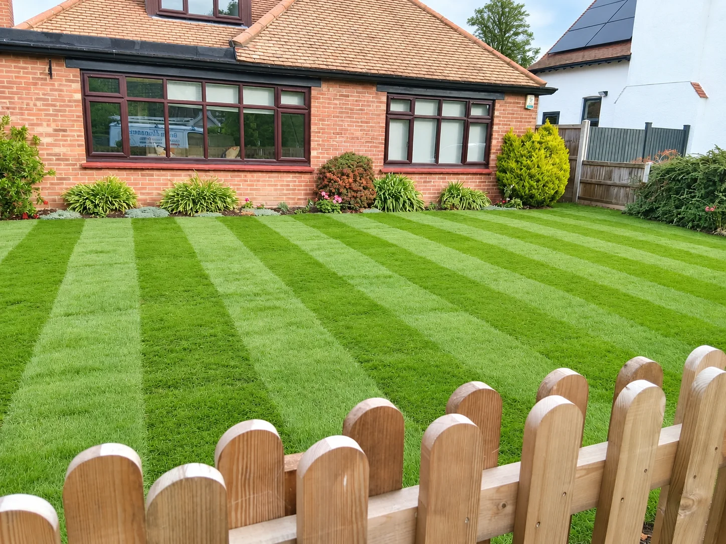 The final main front lawn