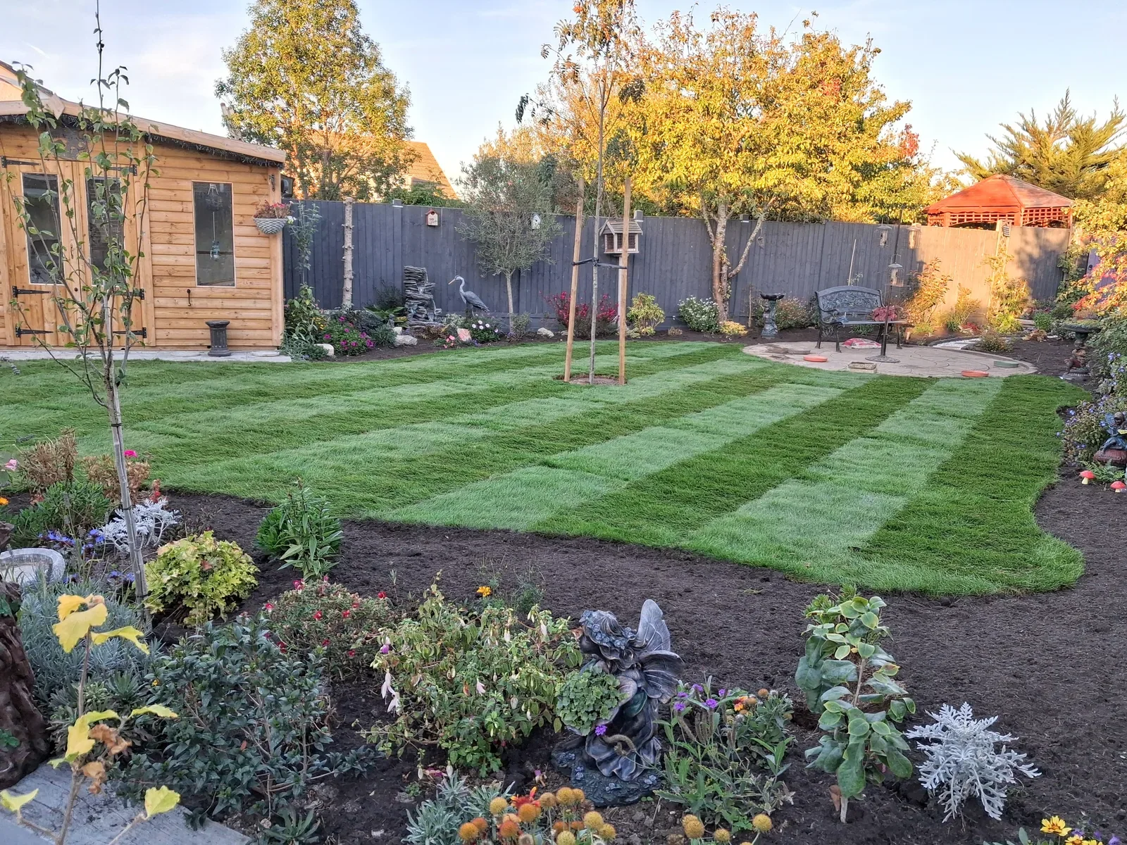 Garden maintenance and new lawn