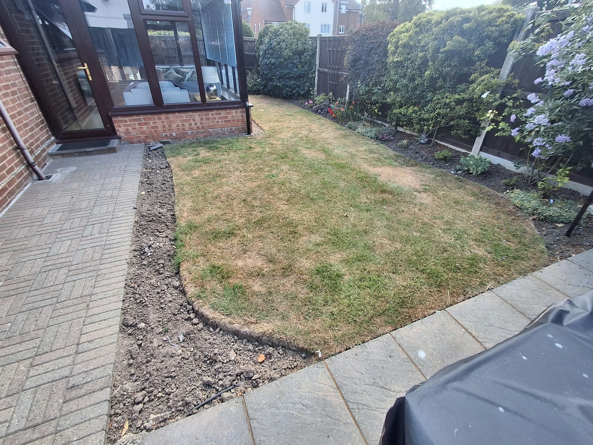 A raised lawn to begin with. It was like this on all three locations